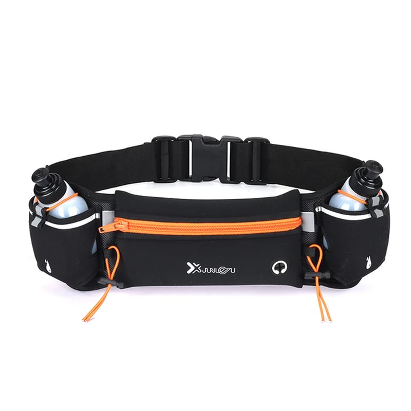 Trail Running Waist Pack with Dual Pockets for Phone and Water Bottle