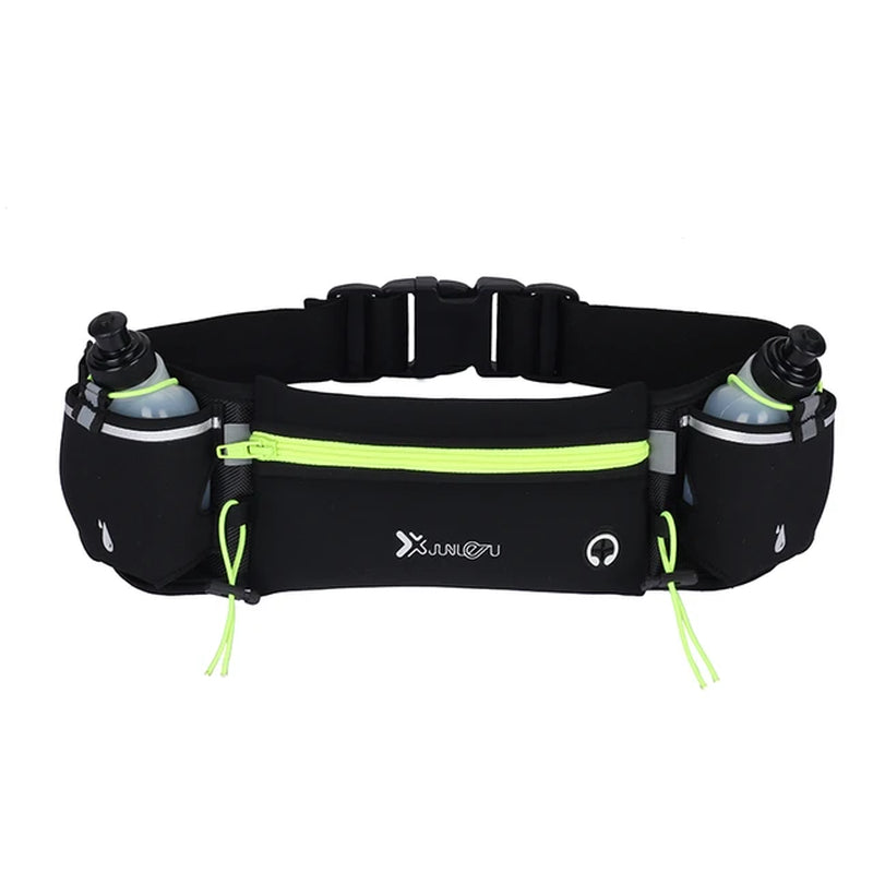 Trail Running Waist Pack with Dual Pockets for Phone and Water Bottle