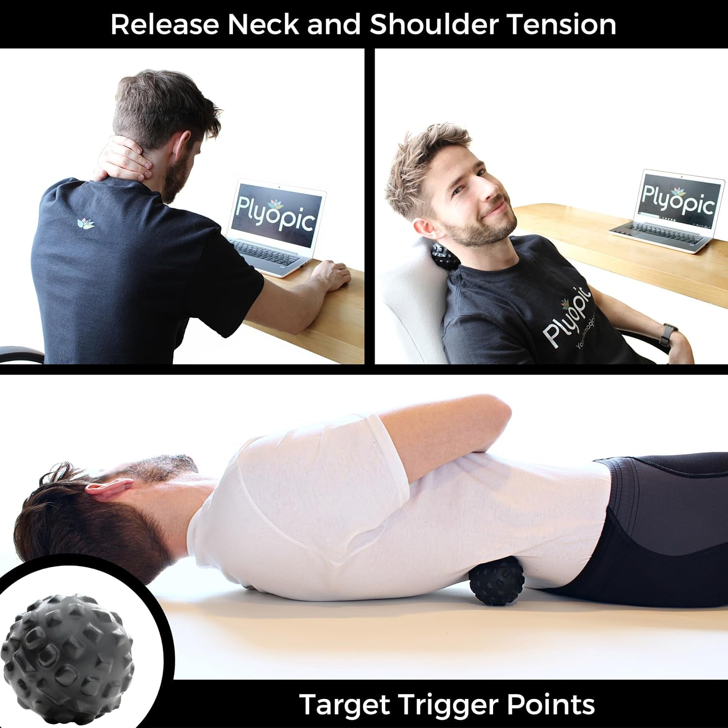 . Massage Ball Set - for Deep Tissue Muscle Recovery, Myofascial Release, Trigger Point Therapy, Mobility, Plantar Fasciitis Relief - Eliminate Muscle Pain and Tension in Your Back Neck Foot