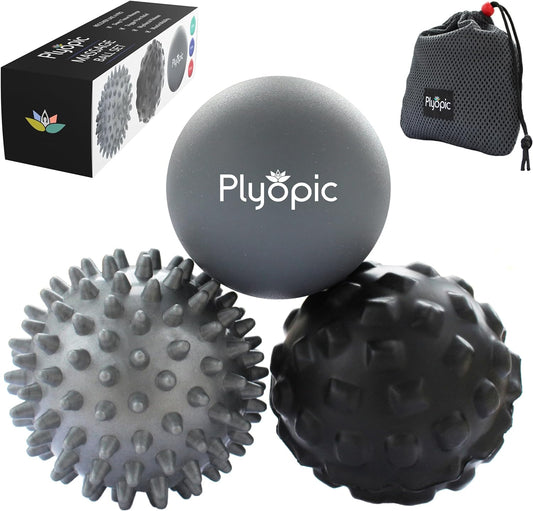 . Massage Ball Set - for Deep Tissue Muscle Recovery, Myofascial Release, Trigger Point Therapy, Mobility, Plantar Fasciitis Relief - Eliminate Muscle Pain and Tension in Your Back Neck Foot