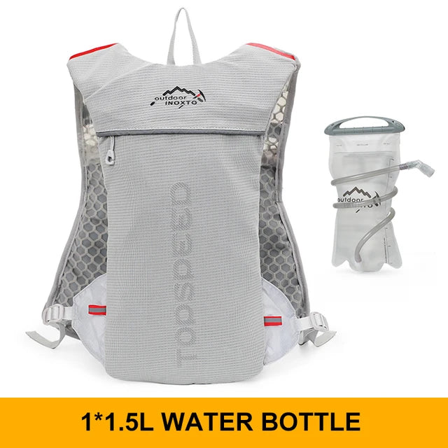 INOXTO Trail Running-Ultra-Light 5L Backpack, Running Hydration Vest, Marathon, Bicycle 1.5L 2L Water Bag