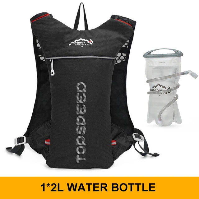 INOXTO Trail Running-Ultra-Light 5L Backpack, Running Hydration Vest, Marathon, Bicycle 1.5L 2L Water Bag