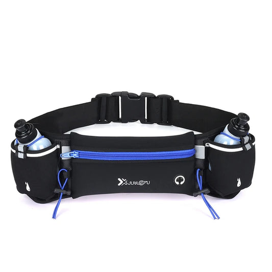 Trail Running Waist Pack with Dual Pockets for Phone and Water Bottle